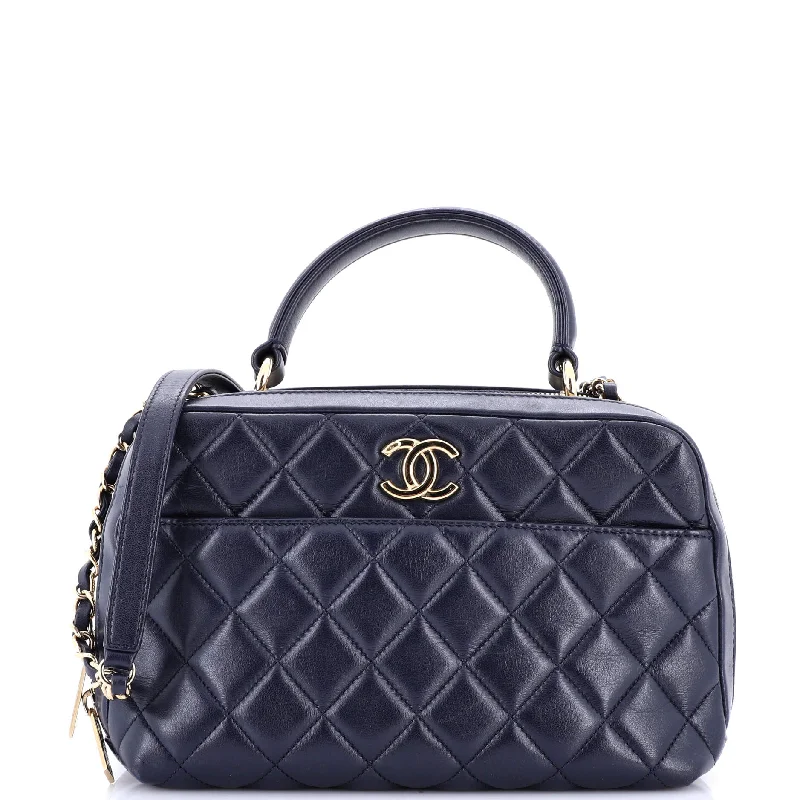 Trendy CC Bowling Bag Quilted Lambskin Medium