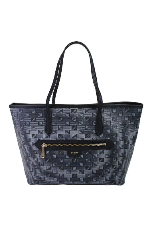 Moreau Womens Black Gray Printed Bionet Medium Tote Bag Handbag