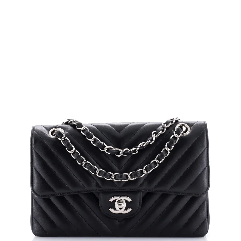 Classic Double Flap Bag Chevron Lambskin Small