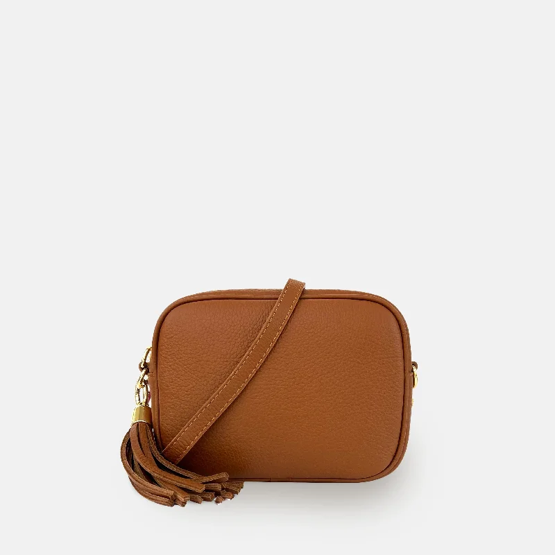 Tan Leather Crossbody Bag