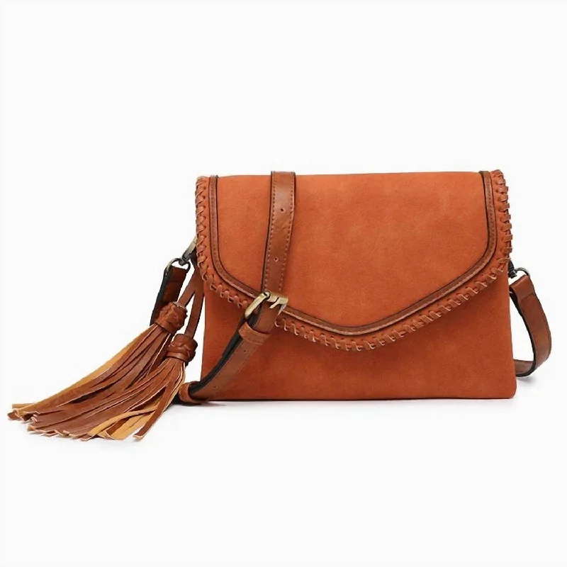 Women's Sloane Flapover Crossbody Bag In Brick