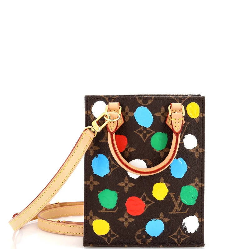 Petit Sac Plat Bag Yayoi Kusama Painted Dots Monogram Canvas