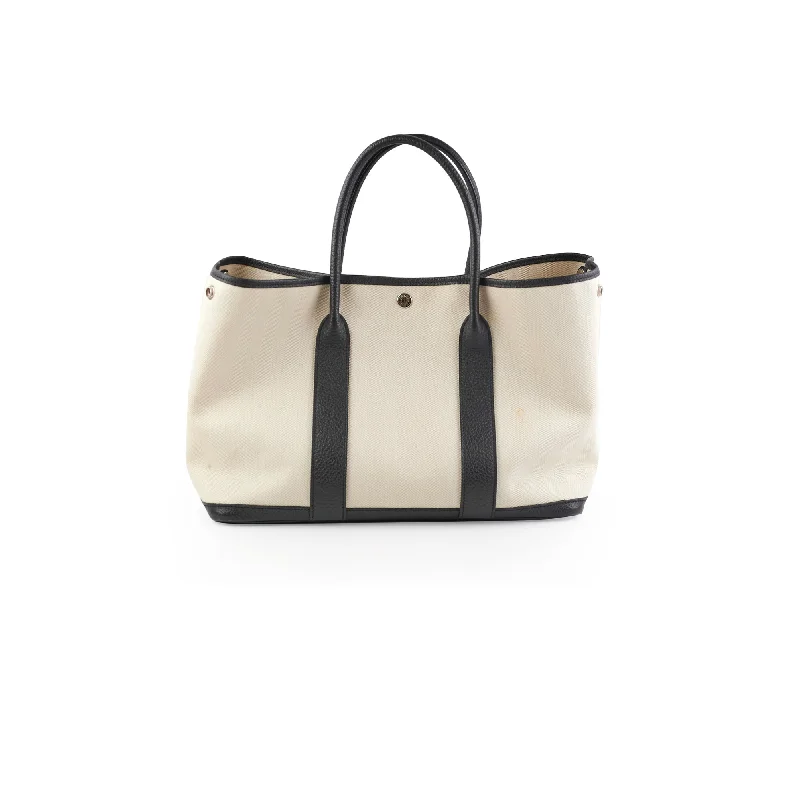 Hermes Garden Party 36 Cream Canvas Tote