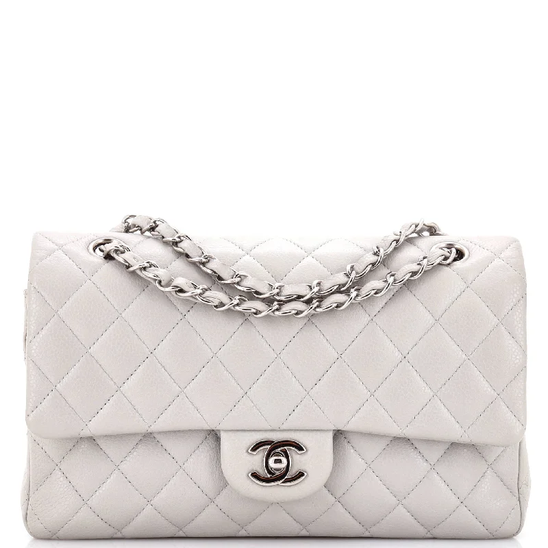 Classic Double Flap Bag Quilted Caviar Medium