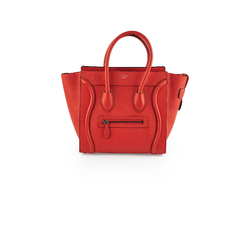 Celine Mirco Luggage Bag Red