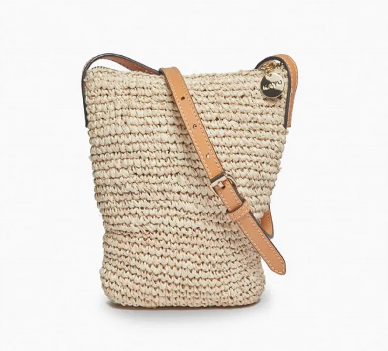 Remi Straw Crossbody Bag In Natural