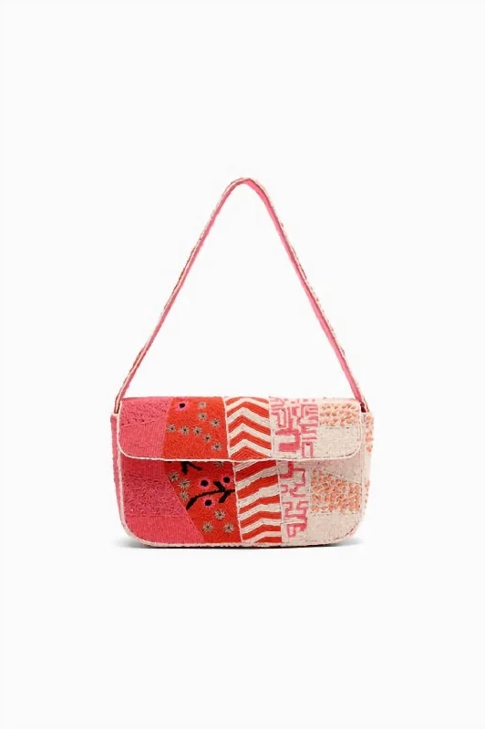 Women's Tigerlily Beaded Shoulder Bag In Orange