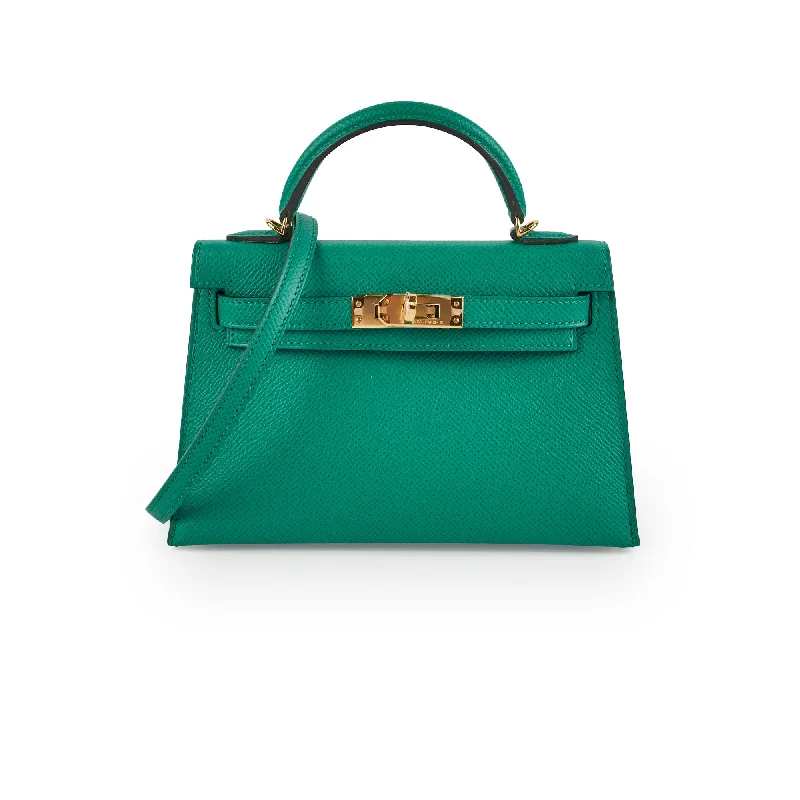 Hermes Mini Kelly Green Jade Epsom - Z Stamp