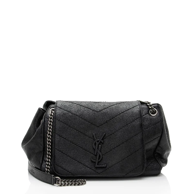 Saint Laurent Lambskin Monogram Nolita Small Flap Bag