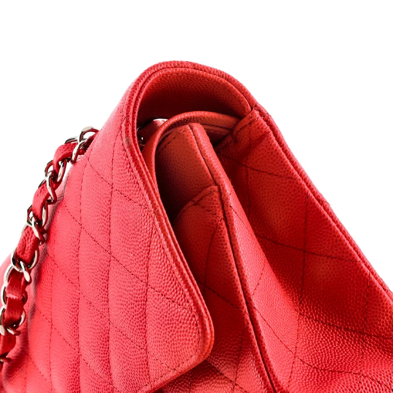 Classic Double Flap Bag Quilted Caviar Medium