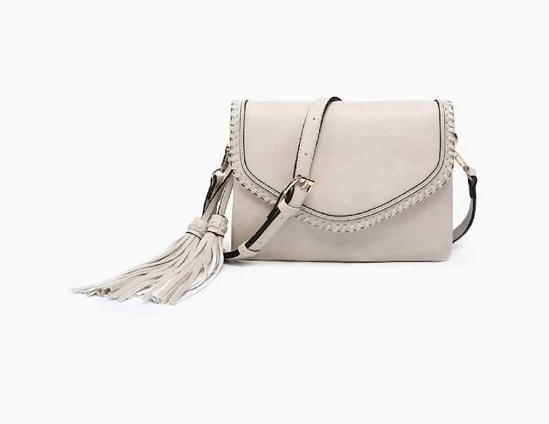 Women's Sloane Flapover Crossbody Bag In Greige