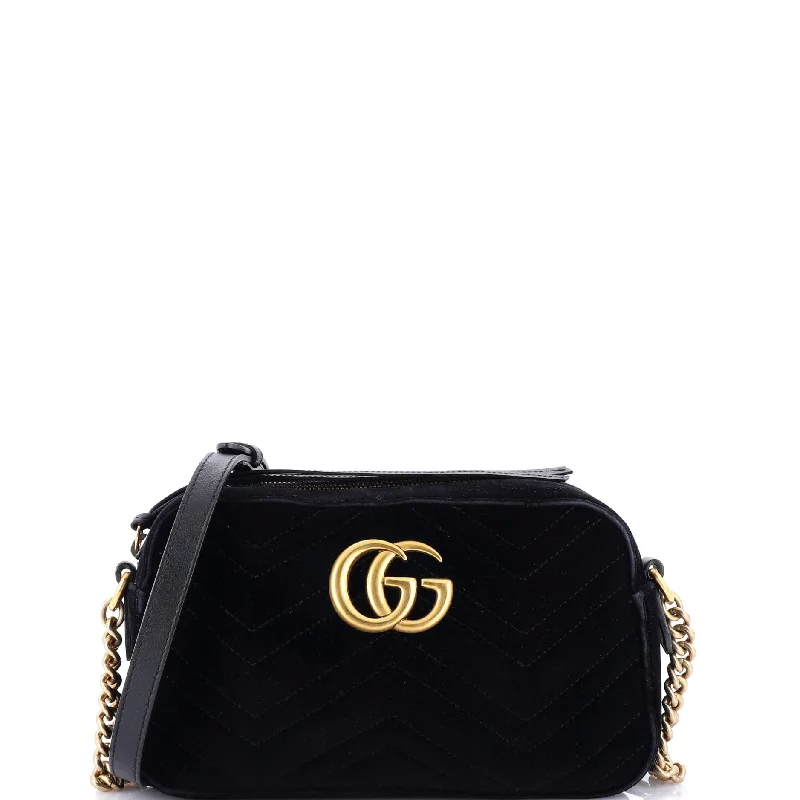 GG Marmont Shoulder Bag Matelasse Velvet Small