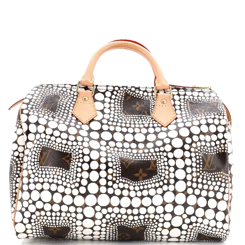 Speedy Handbag Limited Edition Kusama Town Monogram Canvas 30