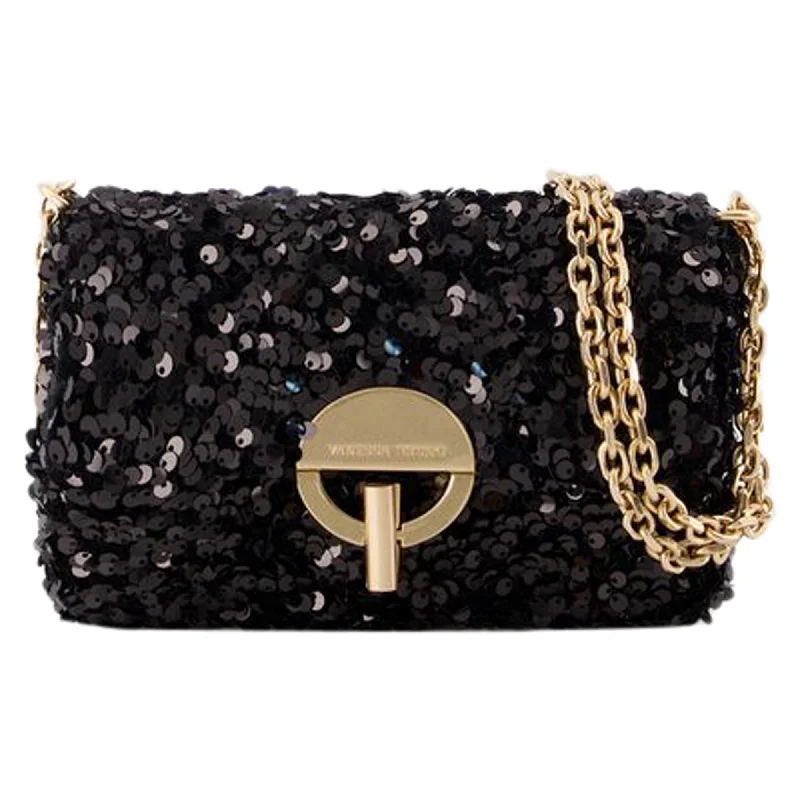 Nano Moon Crossbody - Vanessa Bruno - Cotton - Black