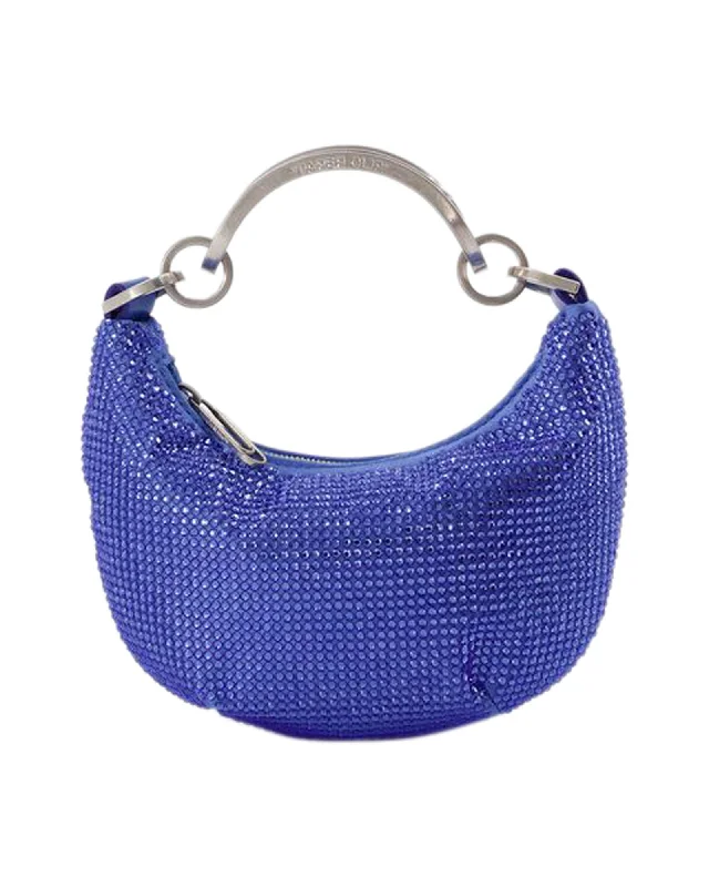 Mini Binder Clip Bag in Strass / Blue