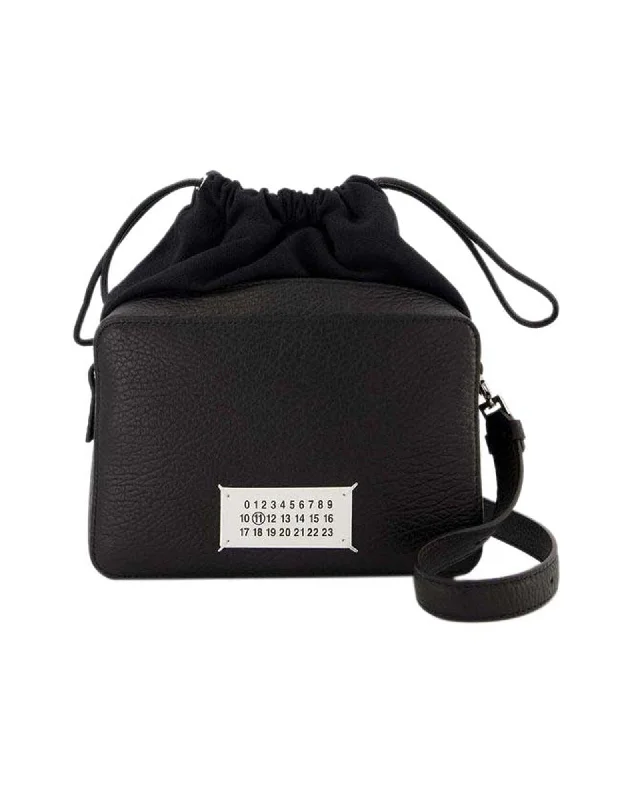 5Ac Camera Medium Handbag - Maison Margiela - Black - Leather