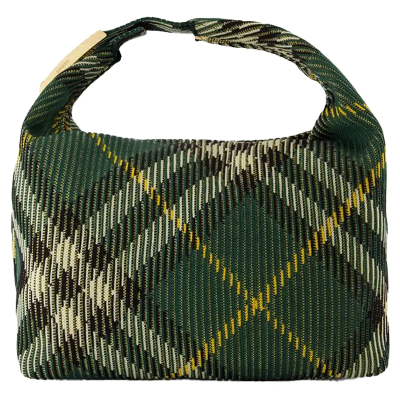 Medium Peg Shoulder Bag - Burberry - Nylon - Green