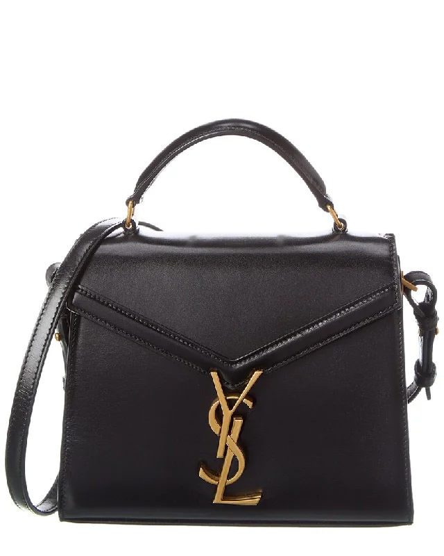 Saint Laurent Cassandra Mini Leather Shoulder Bag