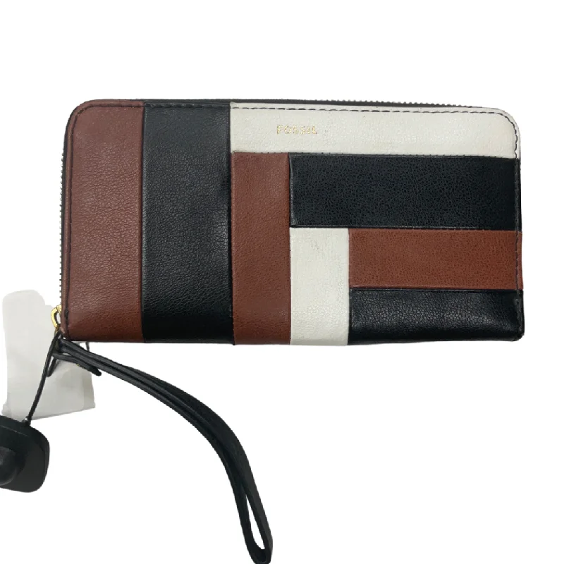 Wallet Leather By Fossil, Size: Large