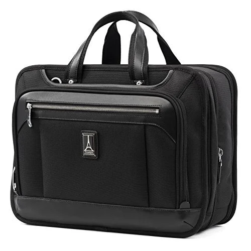 Travelpro Luggage Platinum Elite 16" Expandable Business Briefcase, Shadow Black, One Size