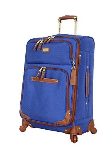 Steve Madden Luggage Midsize Softside 24" Expandable Suitcase With Spinner Wheels (24In, Blue)