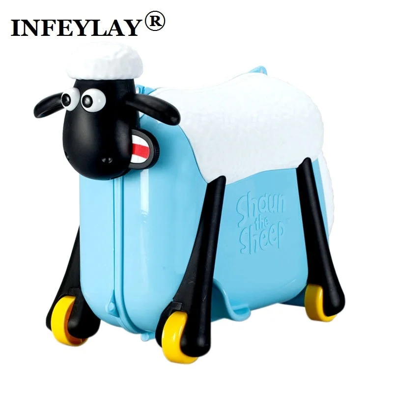 Lovely Creative Baby Toy Box Children Travel Locker Handbag Car Girl Luggage Pull Rod Box Can Sit