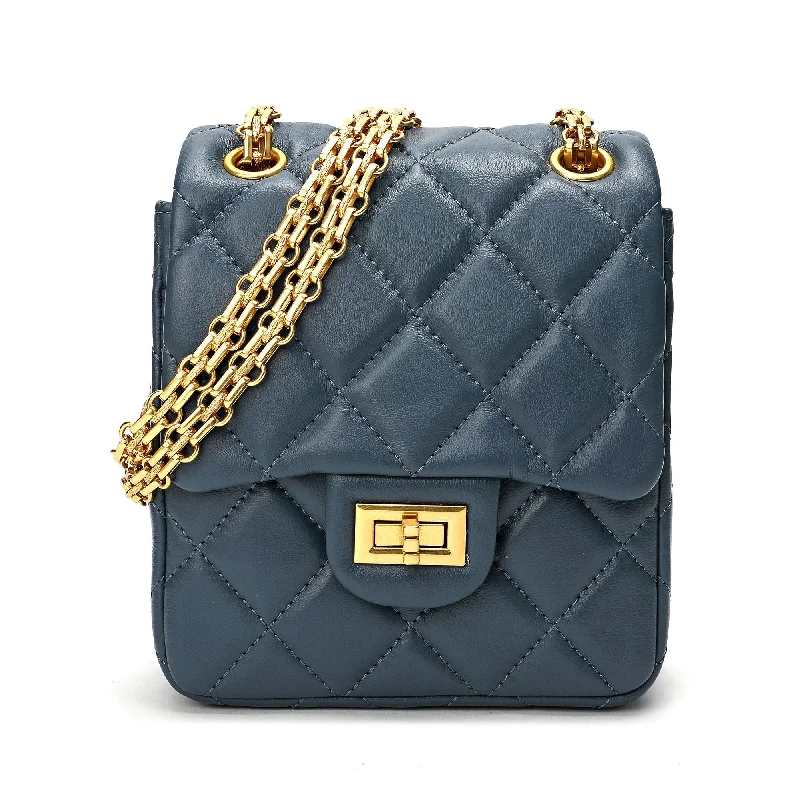 Tiffany & Fred Quilted Sheepskin Leather Crossbody