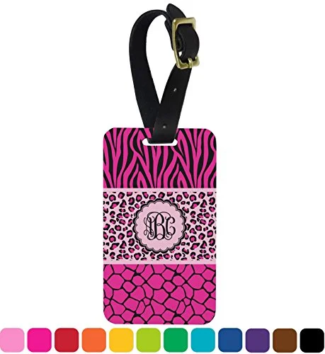 Triple Animal Print Aluminum Luggage Tag (Personalized)