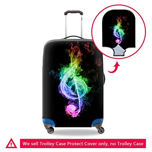 Crazytravel S/M/L Suitcase Trunk Protector Luggage Covers For Men Lady Teenagers Music Print