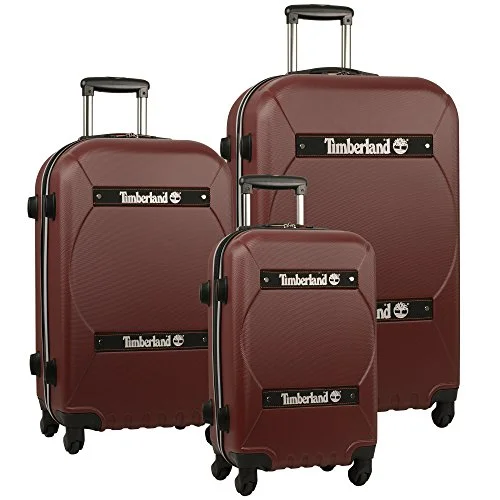 Timberland Shelburne Expandable Three Piece Hardside Luggage Set (21In/24In/28In), Chocolate