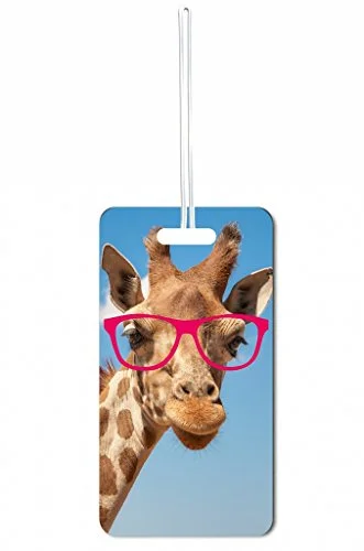 Hipster Giraffe Rosie Parker Inc. Double-Sided Luggage Tag