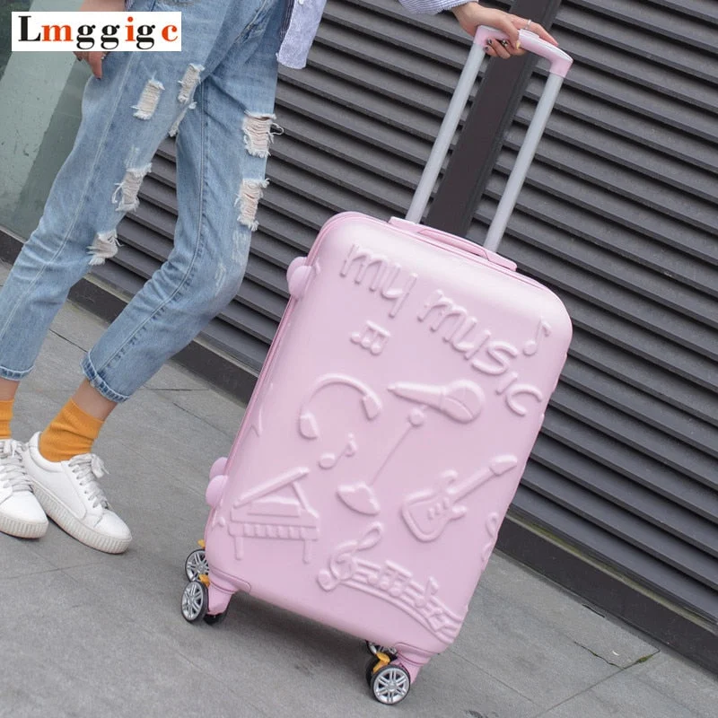 20"24"Inch New Trolley Case, Fashion Rolling Luggage ,Women Travel Suitcase Bag, Universal Wheel