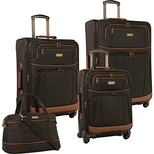 Tommy Bahama Mojito Four Piece Luggage Set, Dark Brown