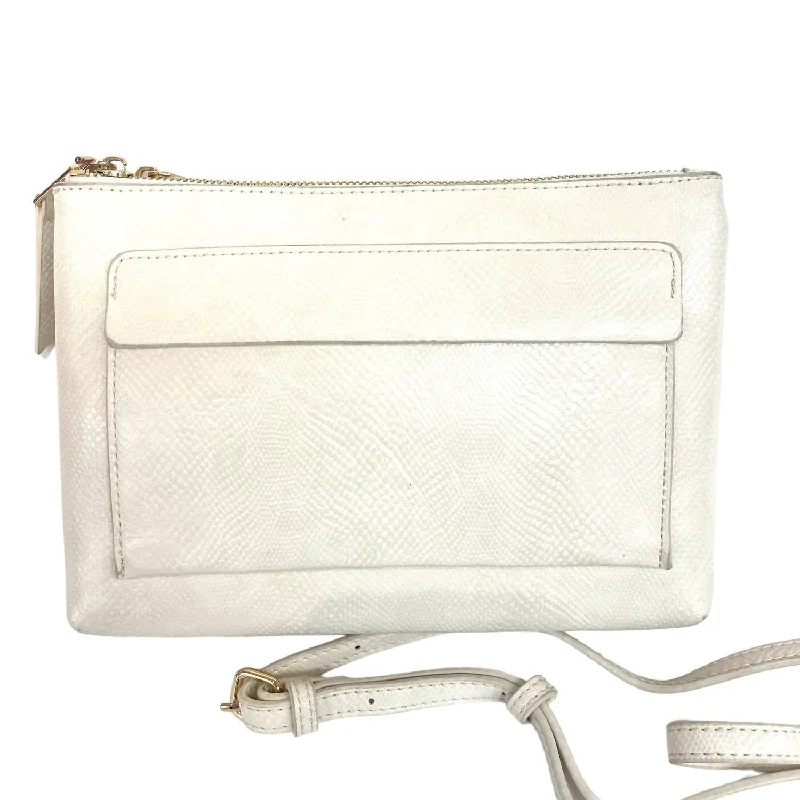 Women's Morris Lizard Crossbody Handbag In Oatmilk