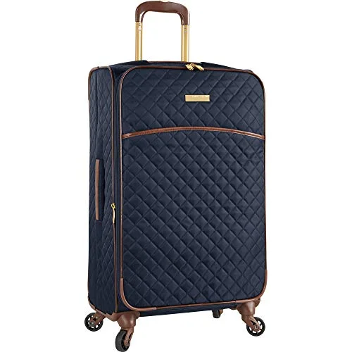 Anne Klein Women'S 29" Expandable Softside Spinner Luggage, Navy Quilted