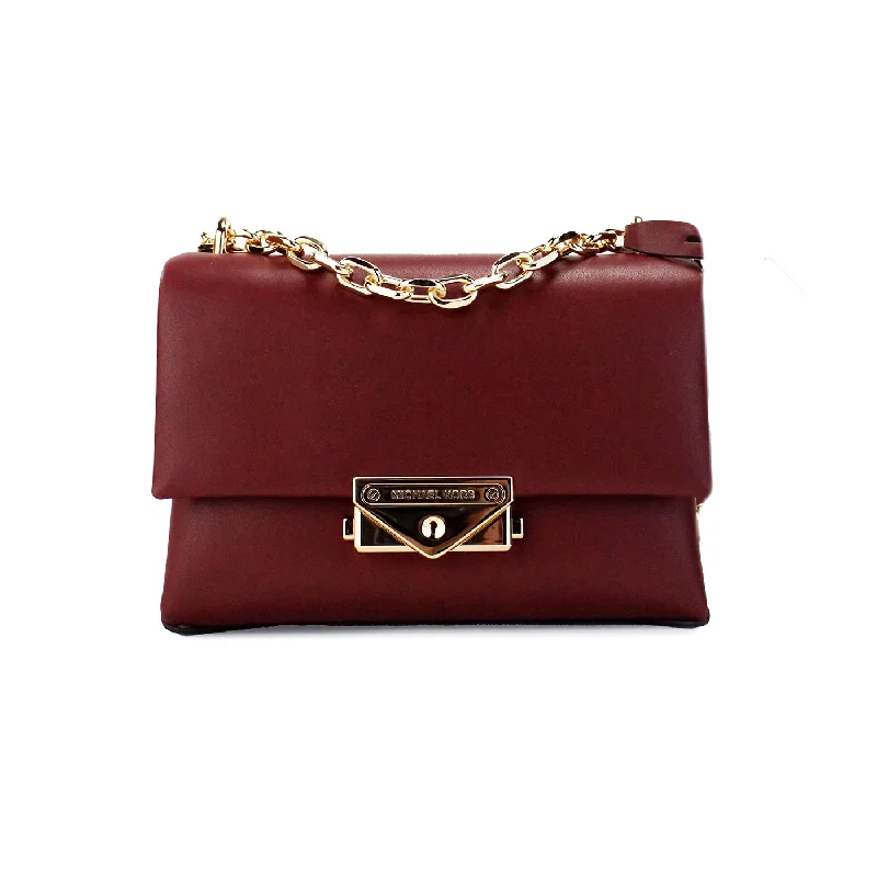 Michael Kors Cece Small  Cherry Vegan Leather Convertible Flap Crossbody Women's Bag