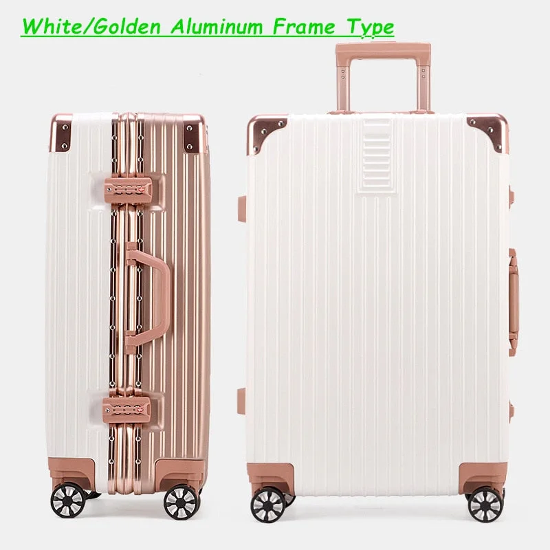 Fashion!26Inches Abs+Pc Hardside Case Trolley Luggage On Universal Wheels,Women Lovely Trave