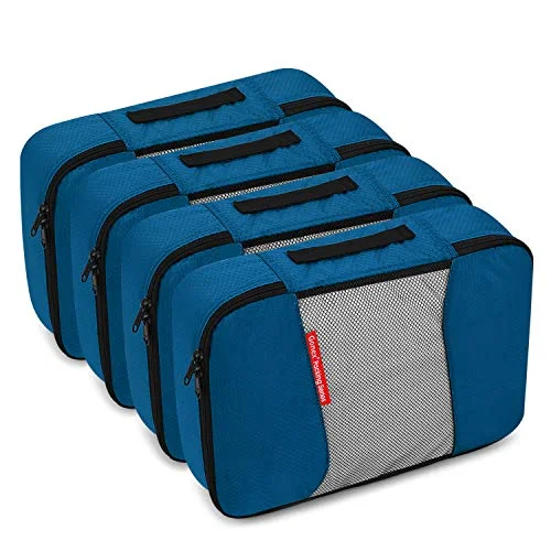 Packing Cubes Travel Organizer Cubes for Luggage 4xMedium Deep blue