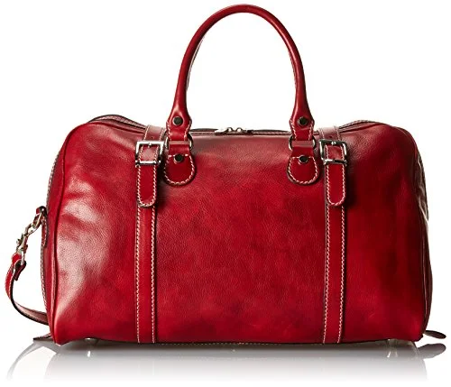 Floto Luggage Trastevere Duffle In Weekender, Tuscan Red, Medium