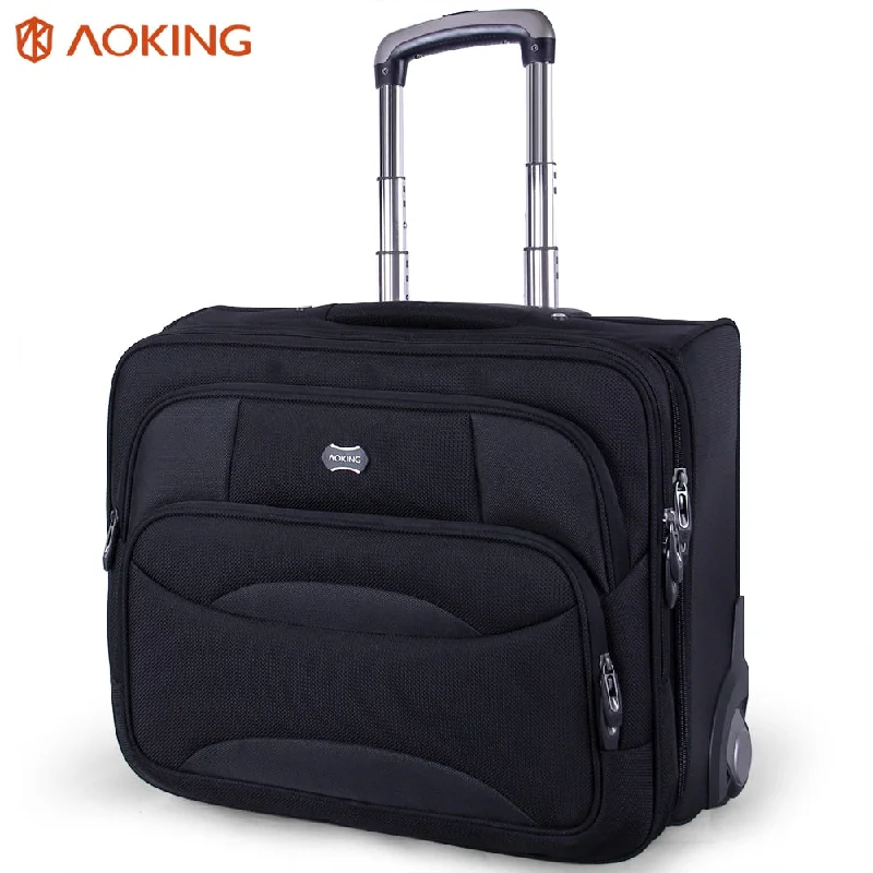 Aoking Wheel Luggage Metal Trolley Bag Men Travel Hand Trolley Men Bag Large Capacity Travel