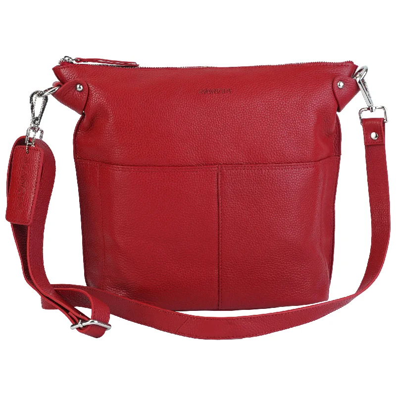 Mancini Pebbled Susan Crossbody Hobo