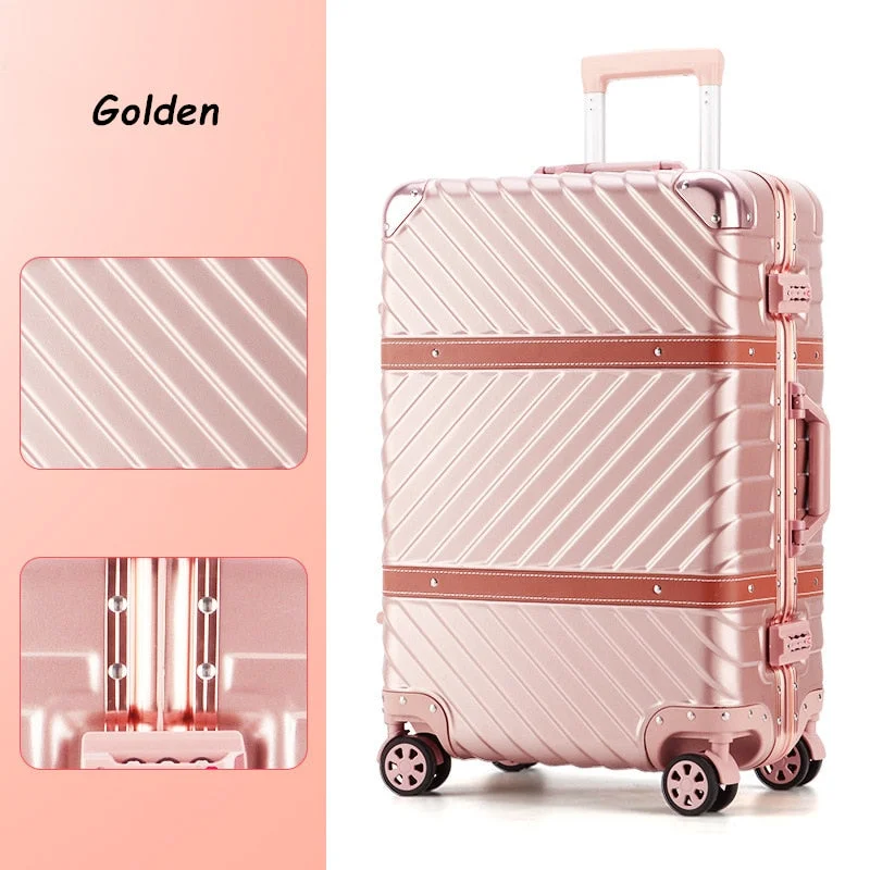 New!29Inch Large Capacity Trolley Luggage On Universal Wheels,Retro Abs Pc Moving House Luggage