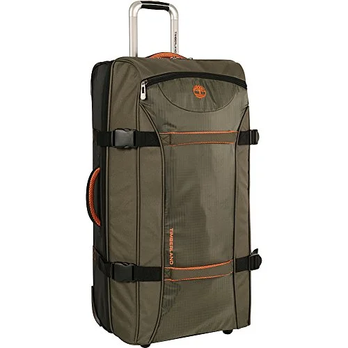 Timberland Luggage Twin Mountain 22 Inch Wheeled Duffle, Burnt Olive/Burnt Orange, One Size