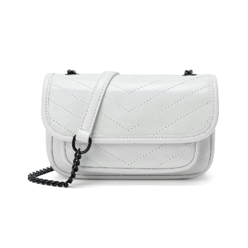 Tiffany & Fred Quilted Cracked Leather Crossbody Bag