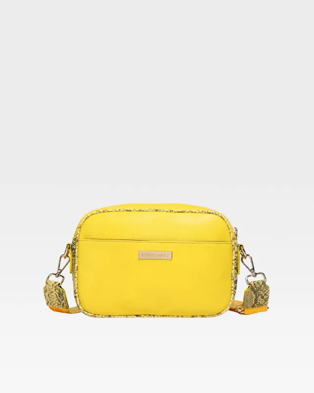 PY Crossbody Messenger Bag in Yellow