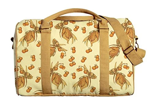 Yellow Fairies Printed Canvas Duffle Luggage Travel Bag Was_42