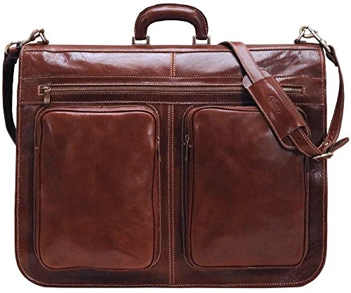 Floto Luggage Venezia Garment Bag Suitcase, Vecchio Brown, Large