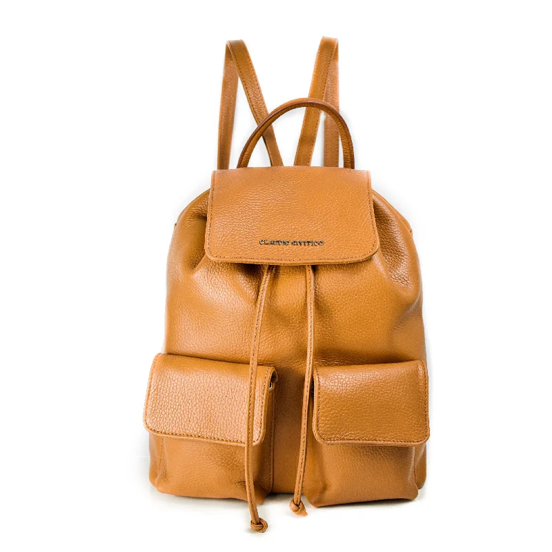 Cappuccino Pebbled Leather - Backpack